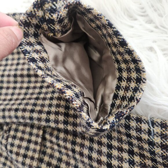 BOSS Blazer Cashmere Wool Sports Coat‎ 42 Plaid Checker Brown Double Vent - Picture 16 of 16